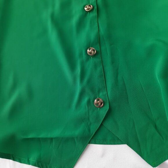 Brand New Beautiful Green Color Blouse 100% Polyester - Picture 5 of 7
